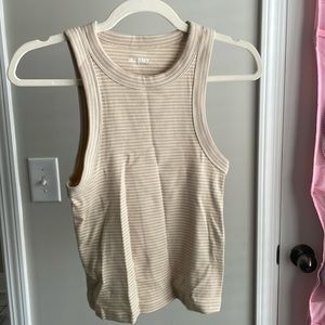 Old Navy ribbed racer back crop top tank Size M NWT.